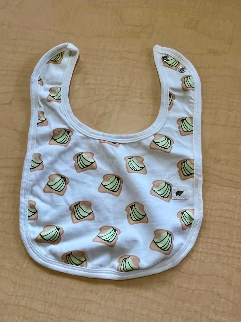 Monica + Andy Avocado Toast Organic Cotton Baby Bodysuit Bib Set 6-9M Unisex